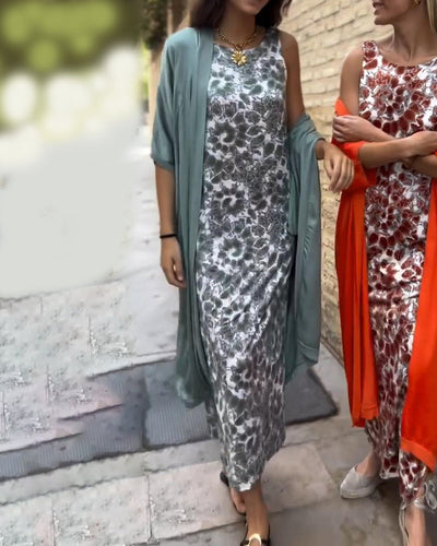 Léonie™ | Ensemble Bohème avec Kimono Drapé