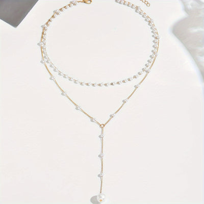 Fantine™ | Collier double rang avec pendentif perle
