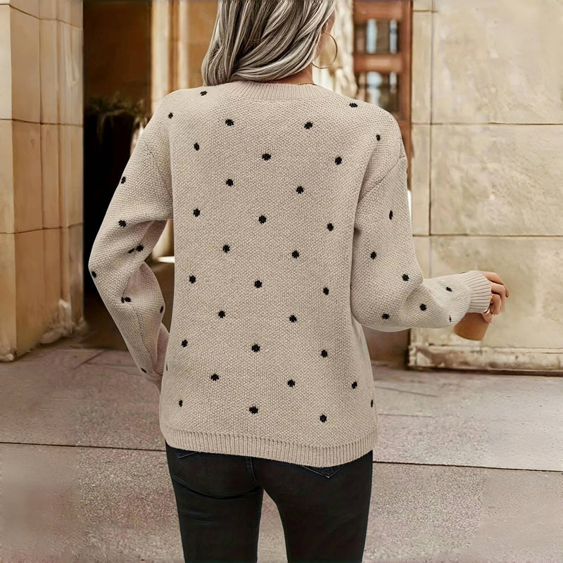 Alix™ | Pull Doux à Pois Délicats