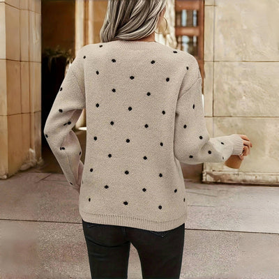 Alix™ | Pull Doux à Pois Délicats