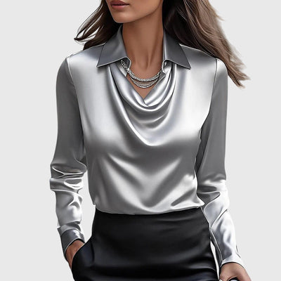 Isabella™ | Chemisier Élégant Col Drapé