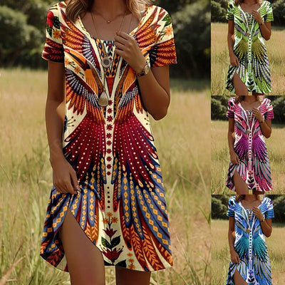 Félicie™ | Robe Courte Imprimée Tendance