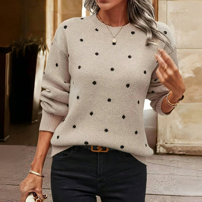 Alix™ | Pull Doux à Pois Délicats