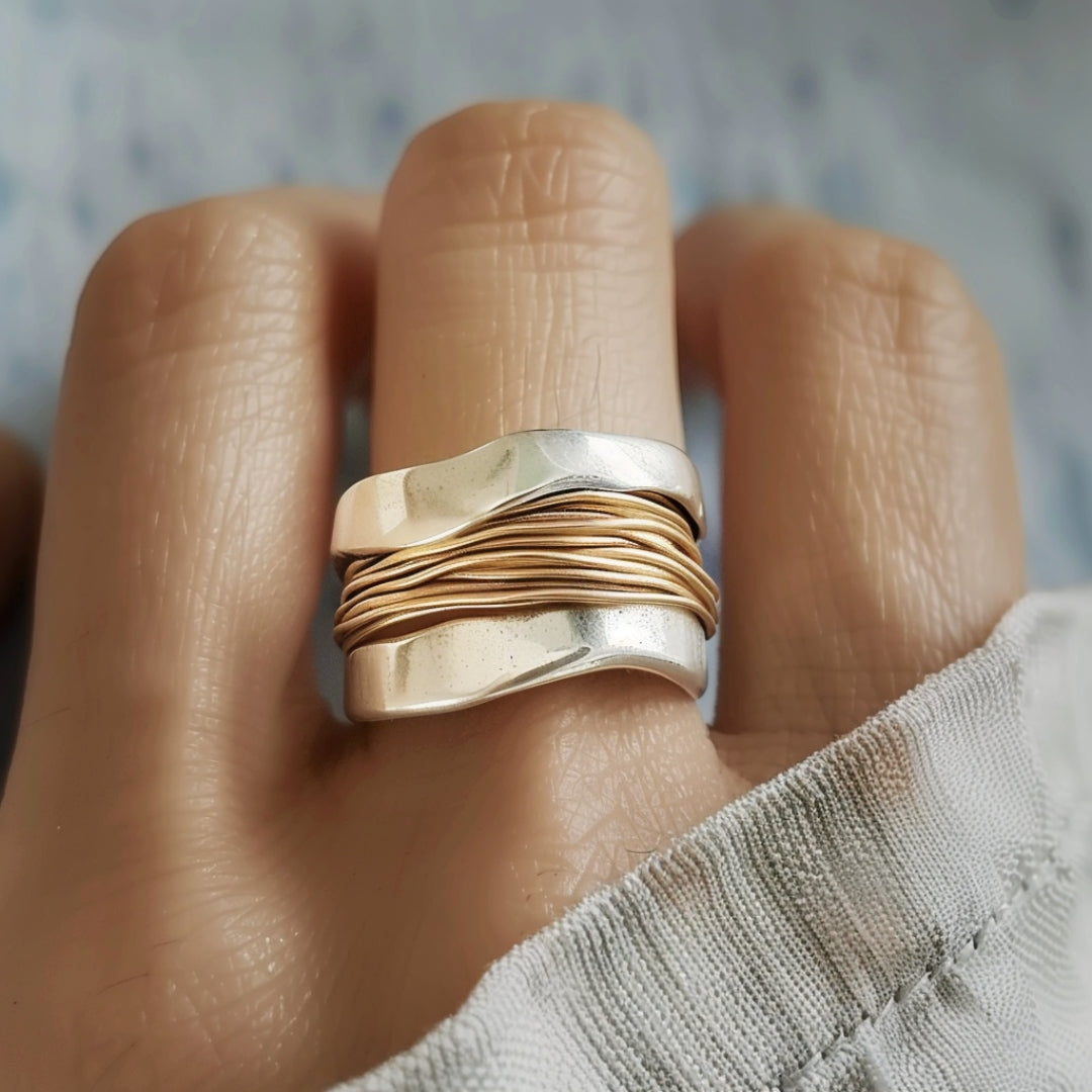 Agathe™ | Bague Sculpturale à Design Contemporain