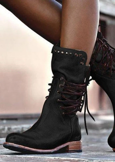 Alénisse™ | Bottines à Lacets au Style Authentique