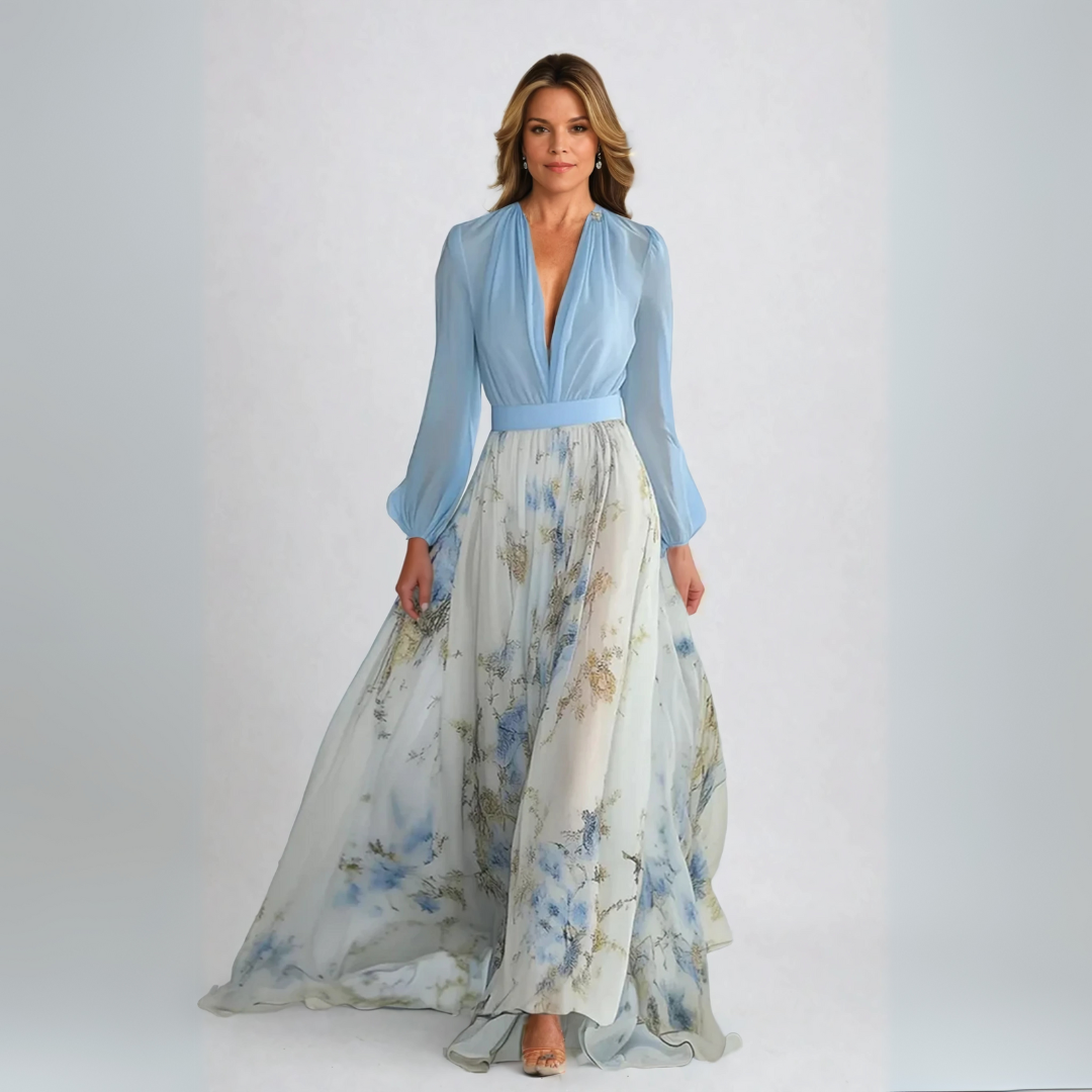 Geneviève™ | Robe Longue Éclat Pastel &amp; Élégance Flottante