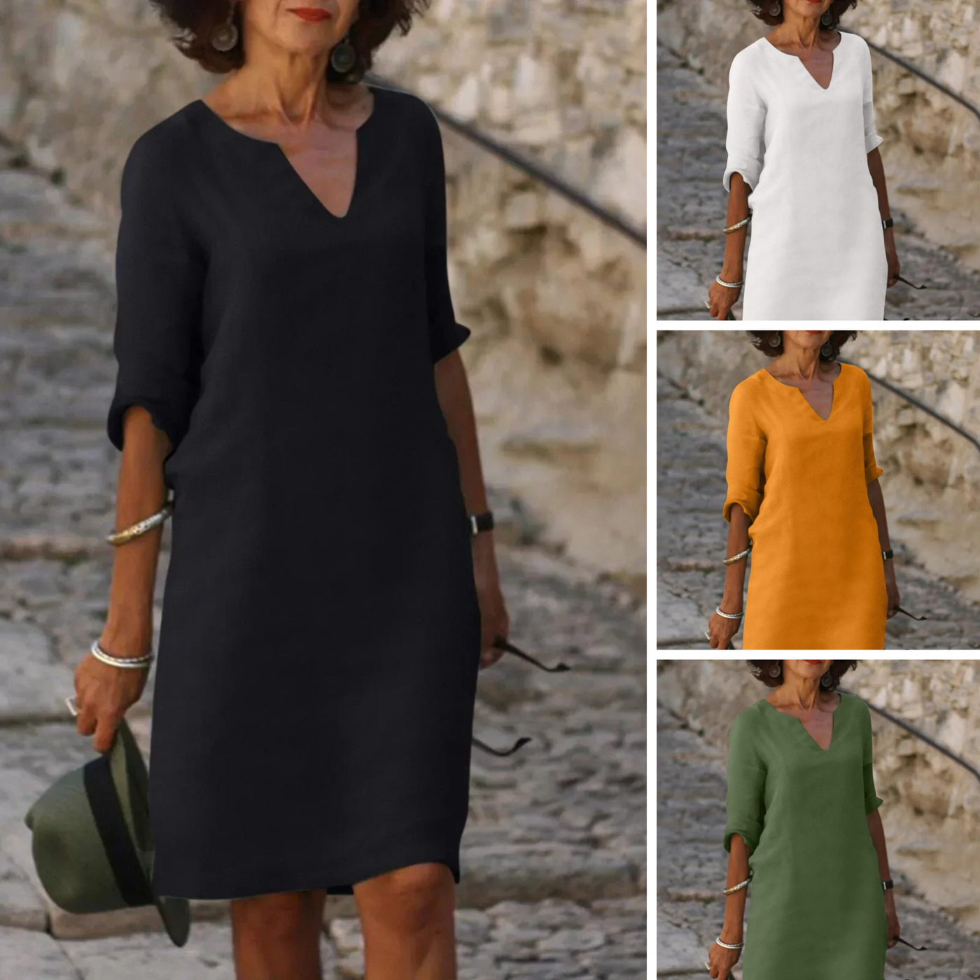 Beth | Robe décontractée à encolure en V