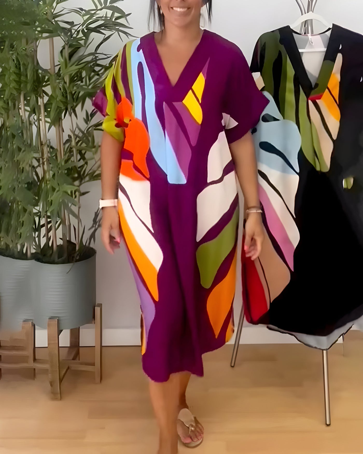 Allegra™ | Robe d’Été Colorée à Motifs Abstraits