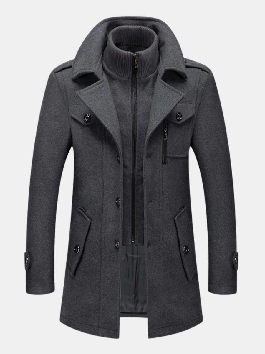 Aubert™ | Manteau Long à Col Montant