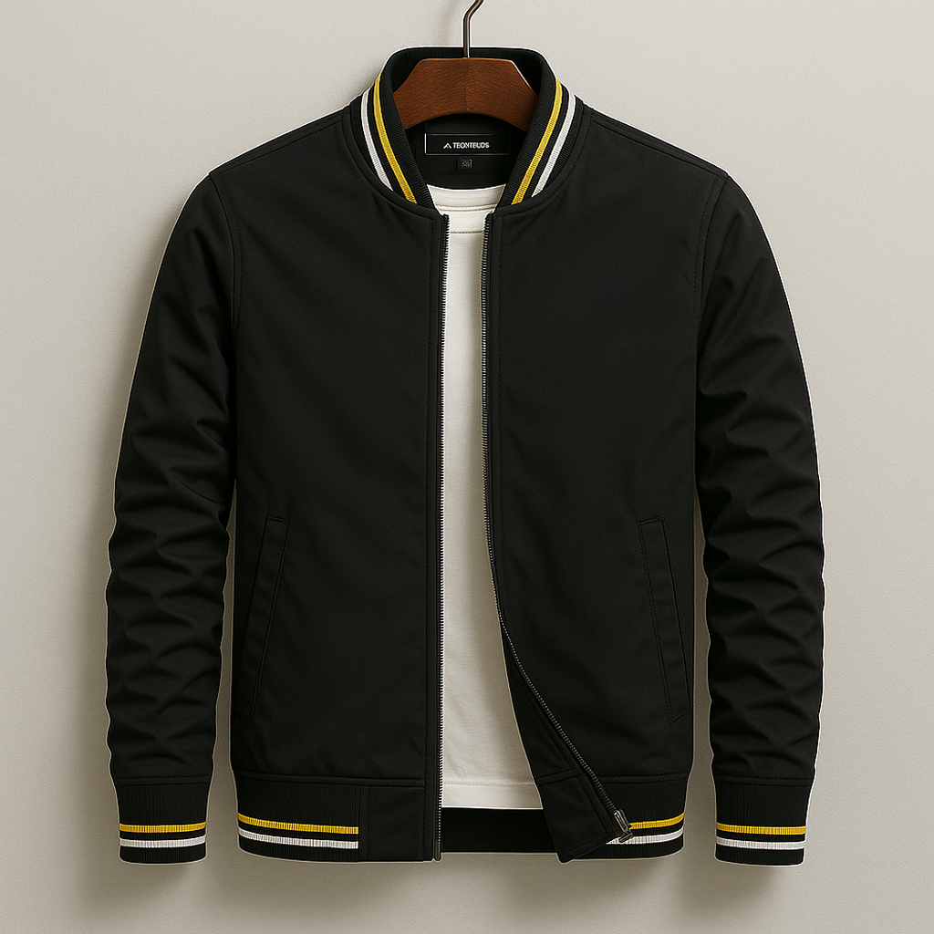 Adrien™ | Veste Bomber Élégante à Détails Rayés