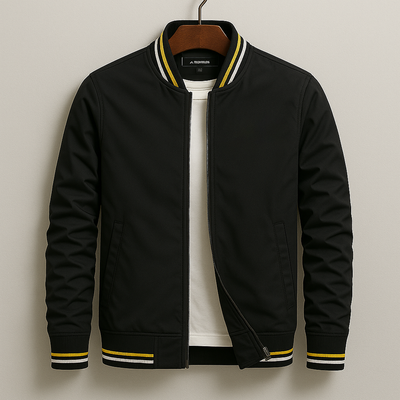 Adrien™ | Veste Bomber Élégante à Détails Rayés