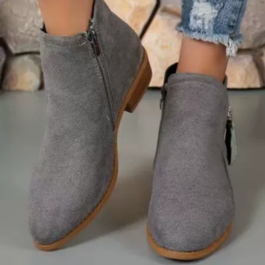 Maelis™ | Bottines à talon bas avec fermeture éclair