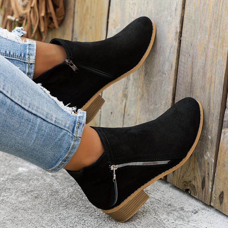 Maelis™ | Bottines à talon bas avec fermeture éclair