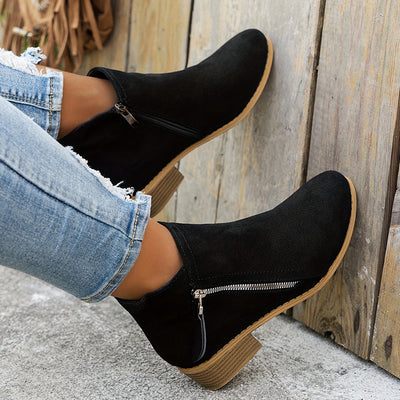 Maelis™ | Bottines à talon bas avec fermeture éclair