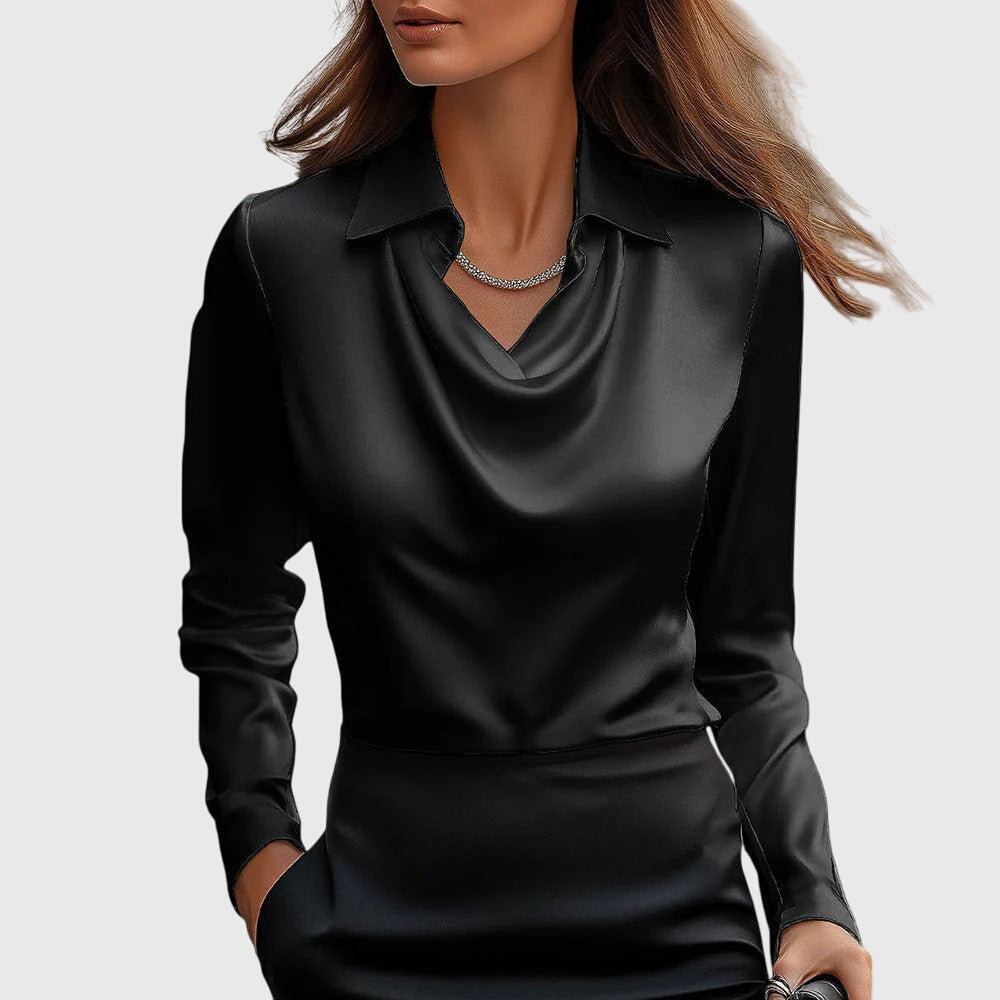 Isabella™ | Chemisier Élégant Col Drapé