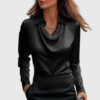 Isabella™ | Chemisier Élégant Col Drapé