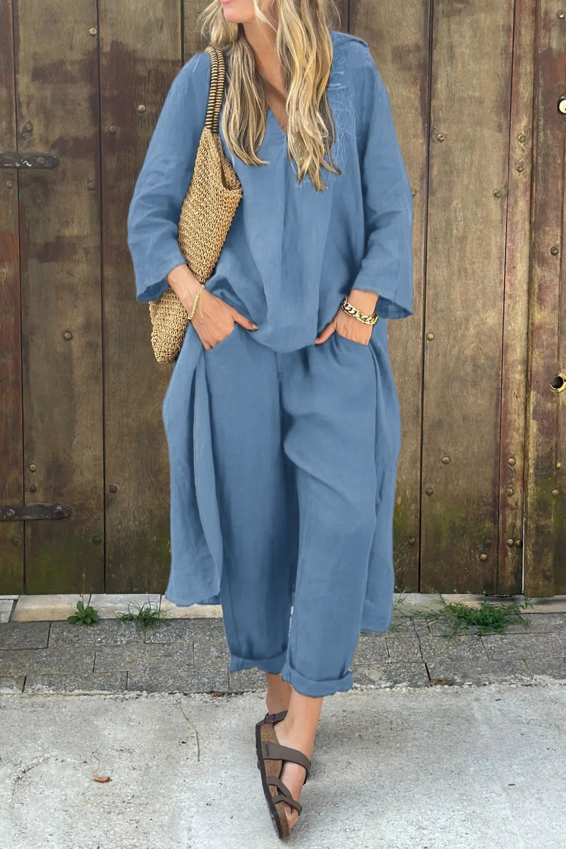 Amaya™ | Ensemble ample en lin 2 pièces