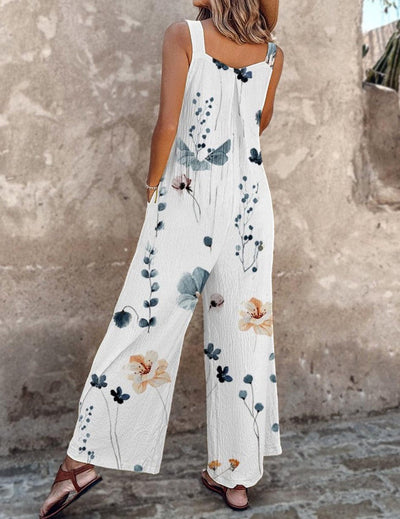 Deléna™ | Combinaison ample en lin à fleurs