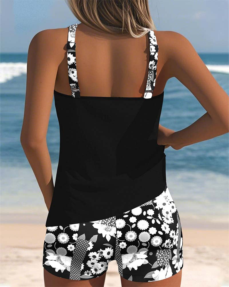 Énora™ | Maillot de Bain 2 Pièces Confortable à Motif Floral