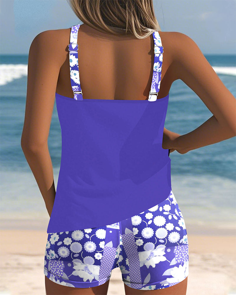Énora™ | Maillot de Bain 2 Pièces Confortable à Motif Floral