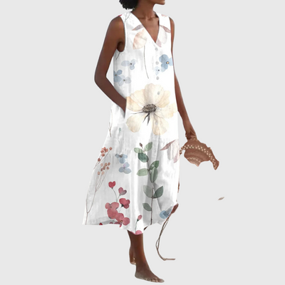 Noélie™ | Robe D'été Sans Manches À Imprimé Floral