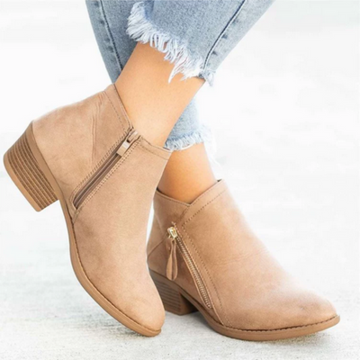 Maelis™ | Bottines à talon bas avec fermeture éclair