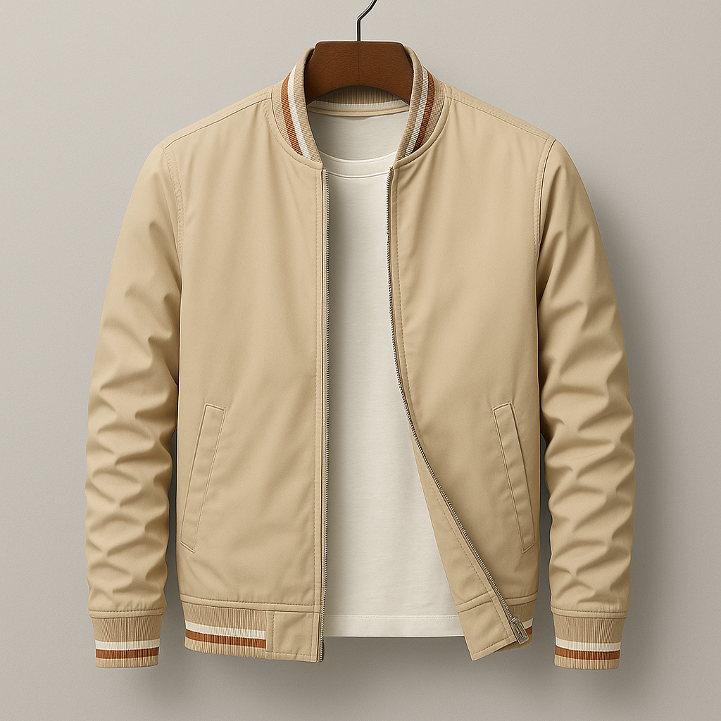 Adrien™ | Veste Bomber Élégante à Détails Rayés