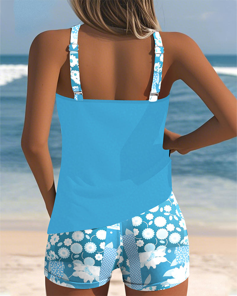 Énora™ | Maillot de Bain 2 Pièces Confortable à Motif Floral