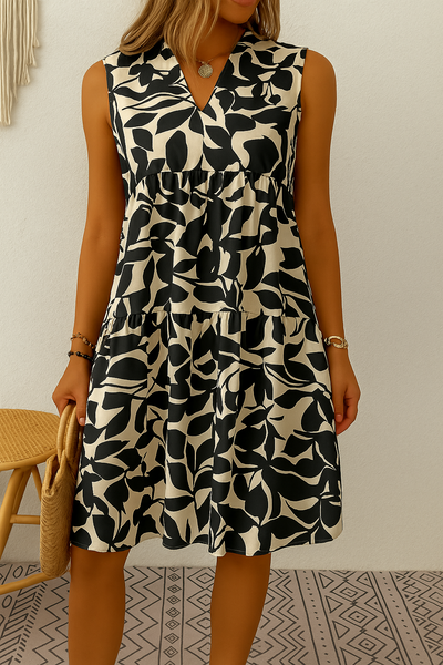 Élisa™ | Robe D’été Sans Manches à Imprimé