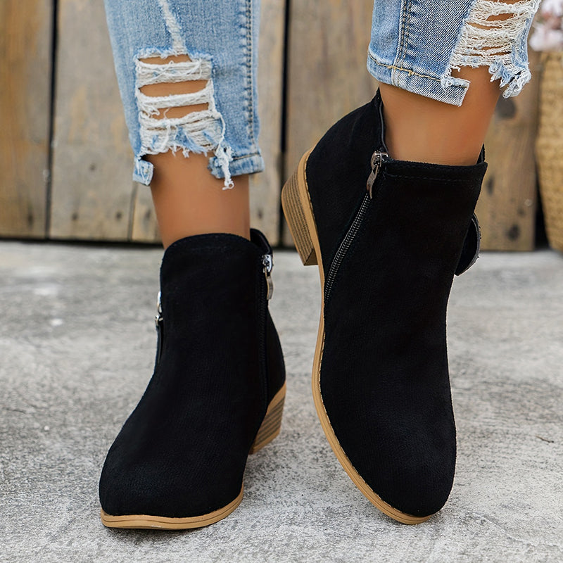 Maelis™ | Bottines à talon bas avec fermeture éclair