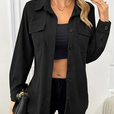 Sienna™ | Surchemise boutonnée en velours côtelé