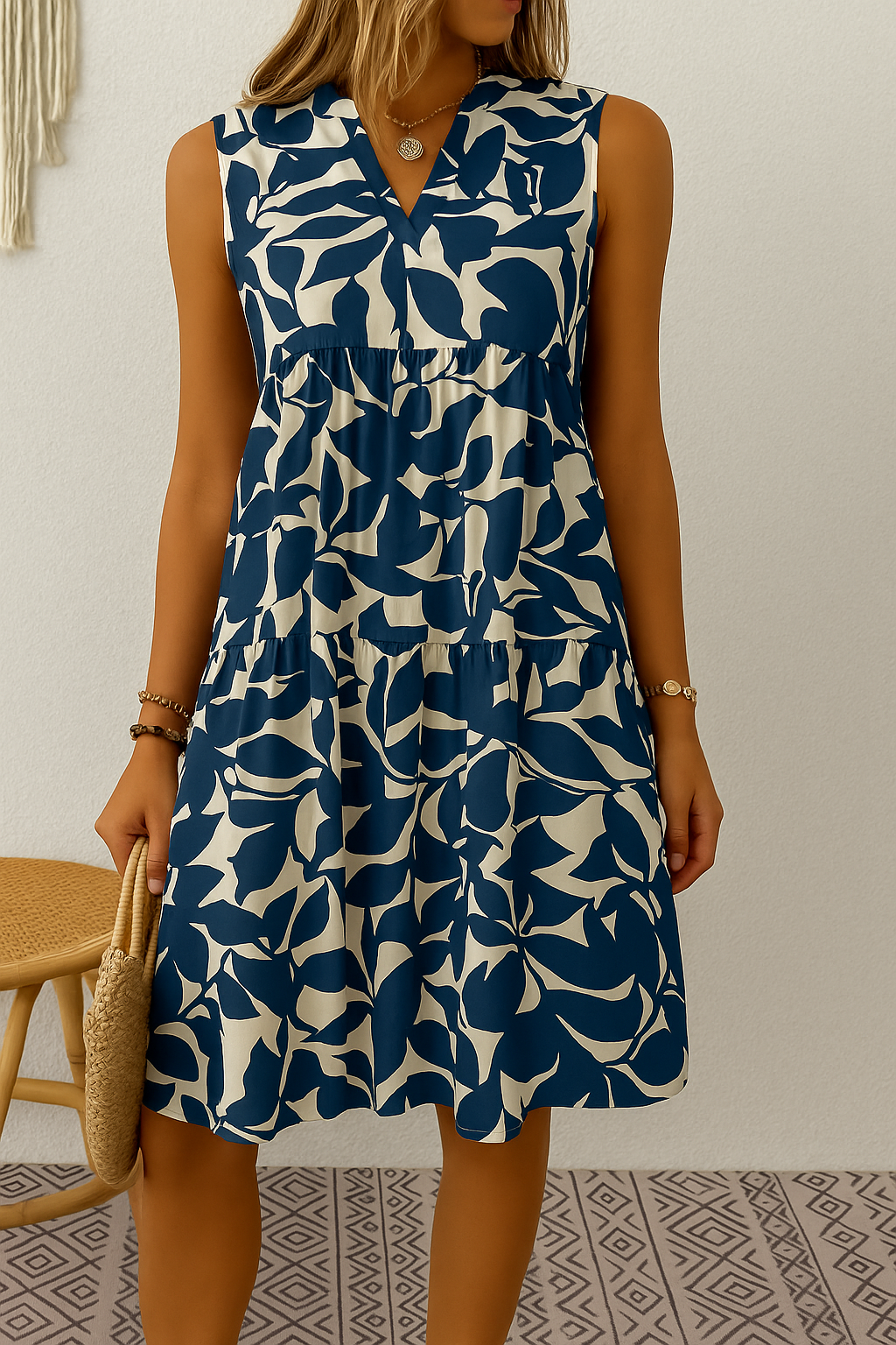 Élisa™ | Robe D’été Sans Manches à Imprimé
