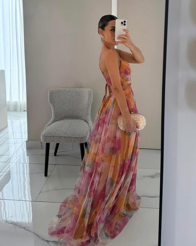 Céleste™ | Robe Longue Éclat Aquarelle