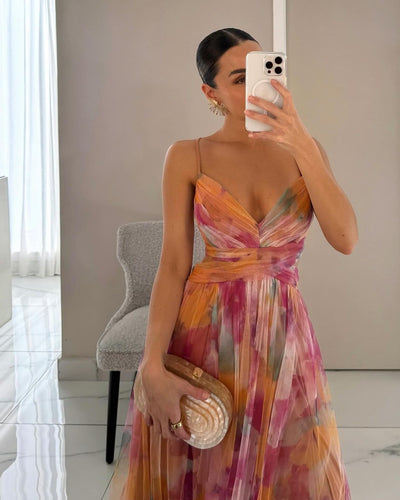 Céleste™ | Robe Longue Éclat Aquarelle