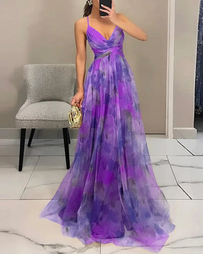 Céleste™ | Robe Longue Éclat Aquarelle