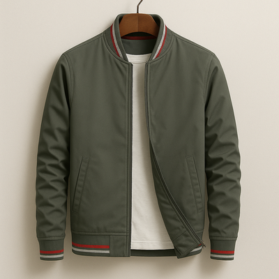 Adrien™ | Veste Bomber Élégante à Détails Rayés