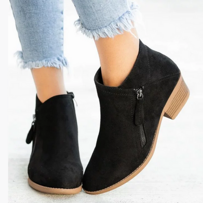 Maelis™ | Bottines à talon bas avec fermeture éclair