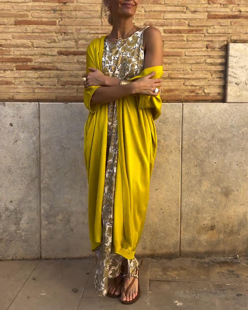 Léonie™ | Ensemble Bohème avec Kimono Drapé