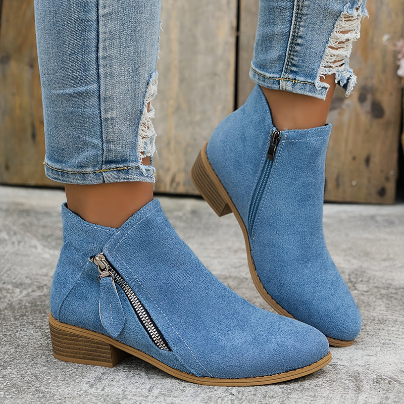 Maelis™ | Bottines à talon bas avec fermeture éclair