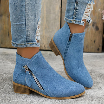 Maelis™ | Bottines à talon bas avec fermeture éclair