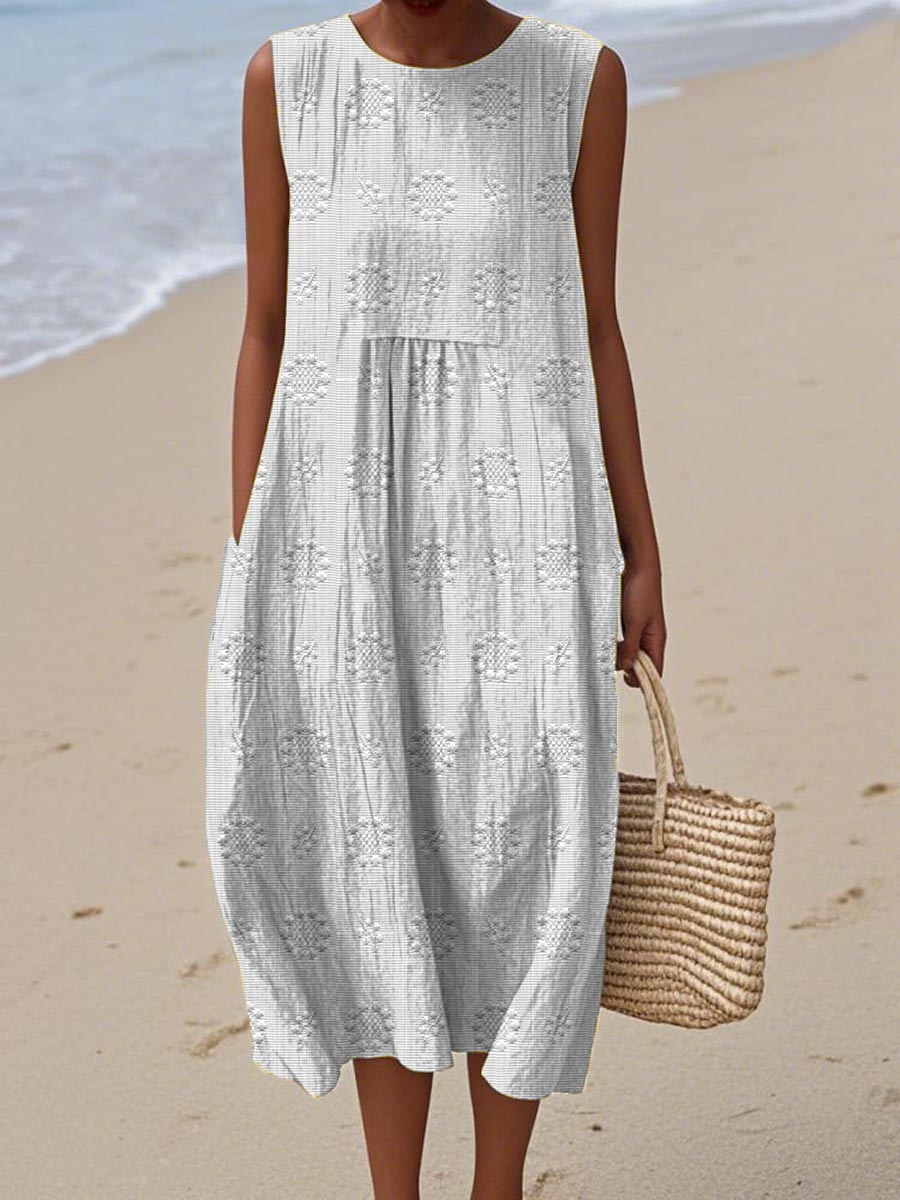 Anouk™ | Robe élégante en coton sans manches