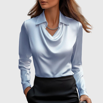 Isabella™ | Chemisier Élégant Col Drapé