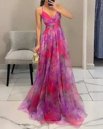Céleste™ | Robe Longue Éclat Aquarelle