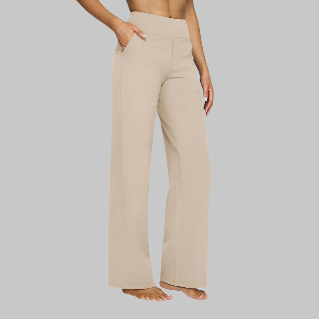 Nolwen™ | Pantalon Évasé à Taille Haute et Coupe Fluide