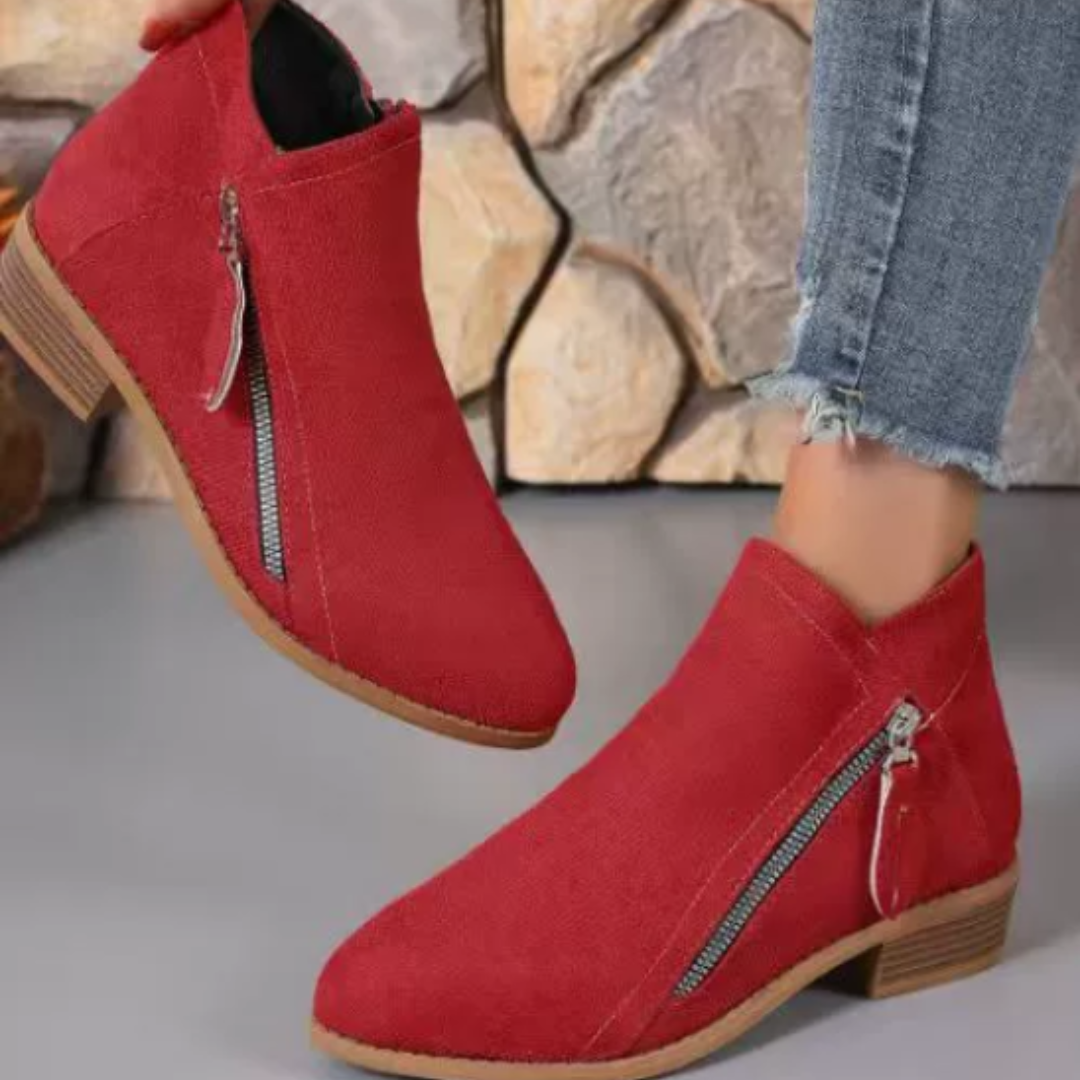 Maelis™ | Bottines à talon bas avec fermeture éclair
