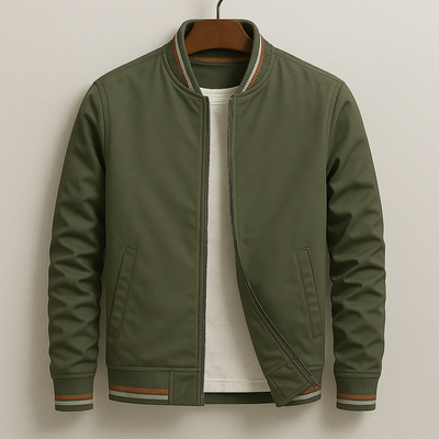 Adrien™ | Veste Bomber Élégante à Détails Rayés