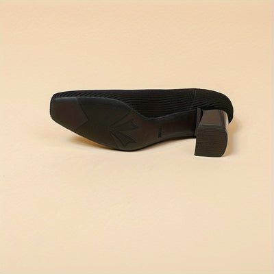 Isavelle™ | Escarpins Bicolores à Talon Bloc