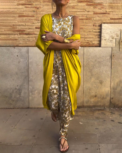 Léonie™ | Ensemble Bohème avec Kimono Drapé