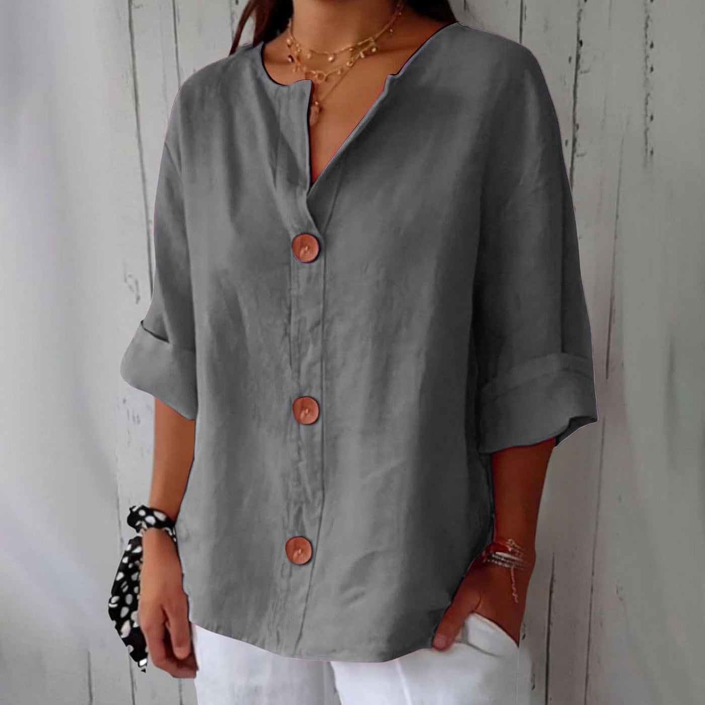 Alizée™ | Blouse en Lin Décontractée