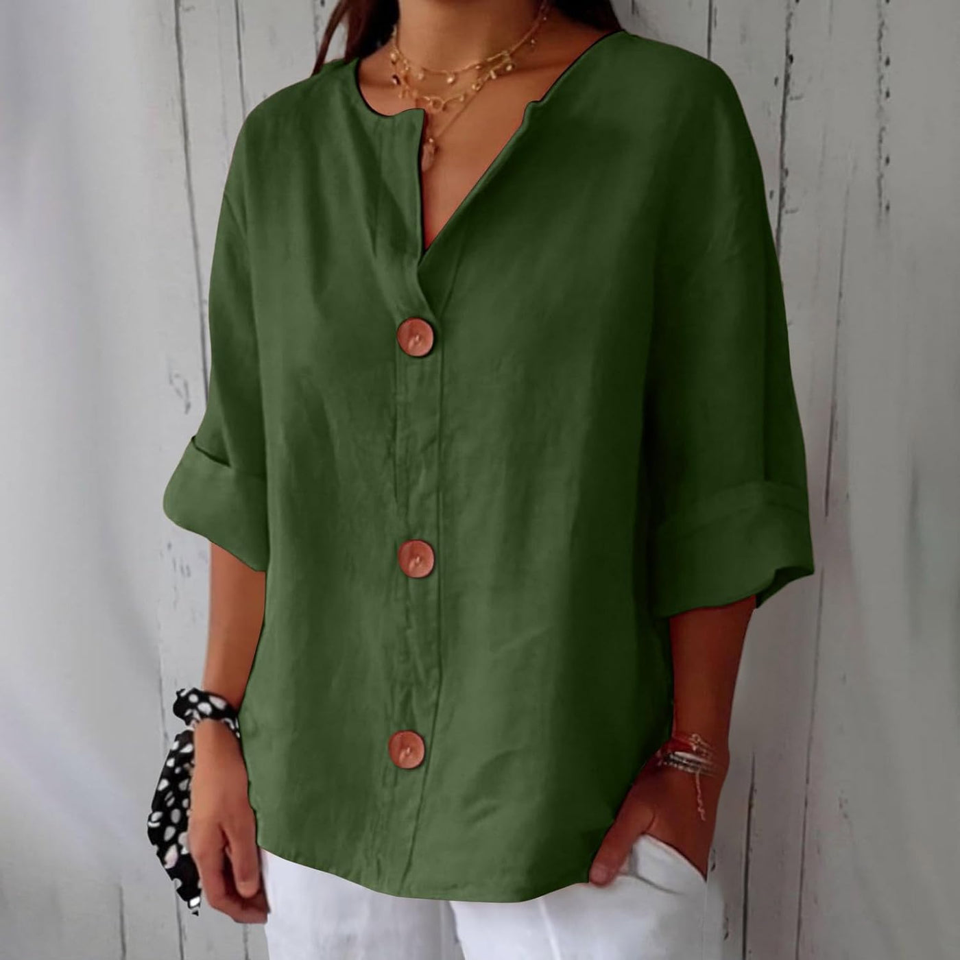 Alizée™ | Blouse en Lin Décontractée